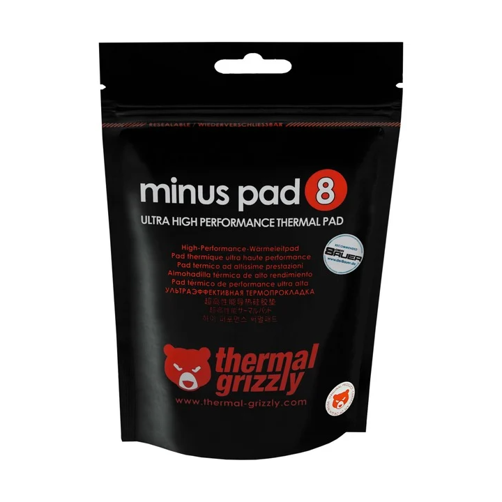 Pad Thermique Minus Pad 8 100x100x1,0mm - TGMP8100100101R | Thermal Grizzly 