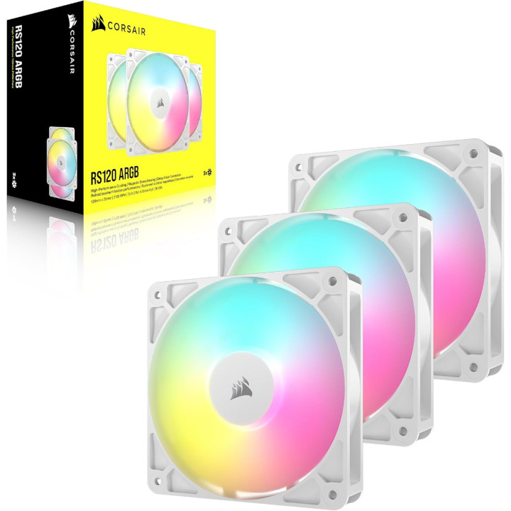RS120 ARGB Triple pack - Blanc - CO9050185WW | Corsair 