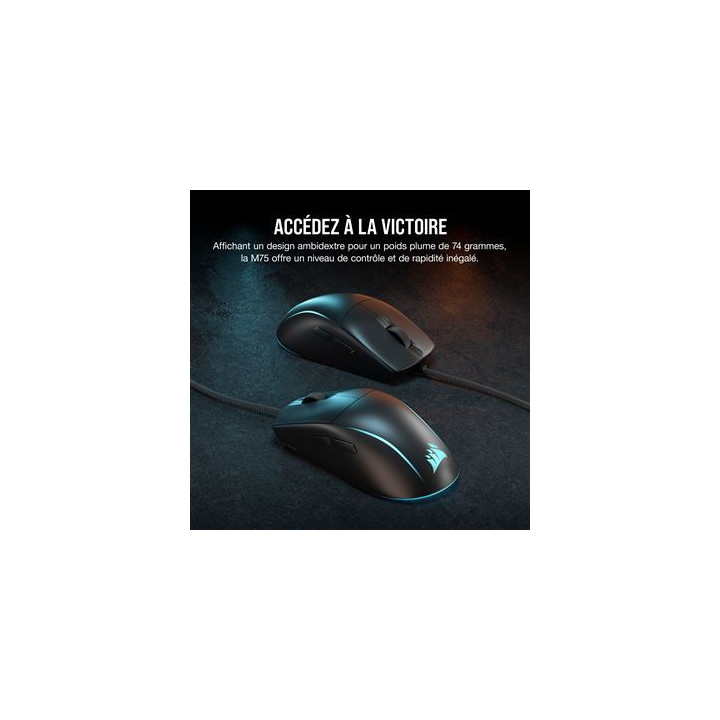 M75 - Noir - Filaire - 26K DPI - CH930D010EU | Corsair 
