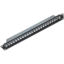 Panneau de brassage rack 19' 24 ports - 1U | Kimex International 