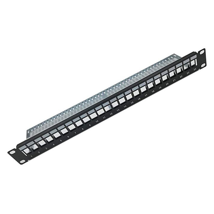 Panneau de brassage rack 19' 24 ports - 1U | Kimex International 