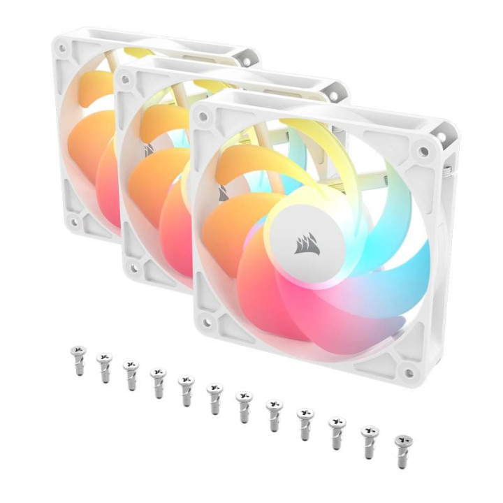 Corsair RS120-R ARGB Boitier PC Ventilateur 12 cm Blanc 3 pièce(s) 