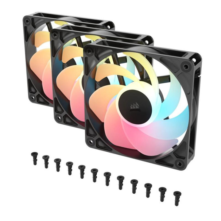 Corsair RS120-R ARGB Boitier PC Ventilateur 12 cm Noir 3 pièce(s) 