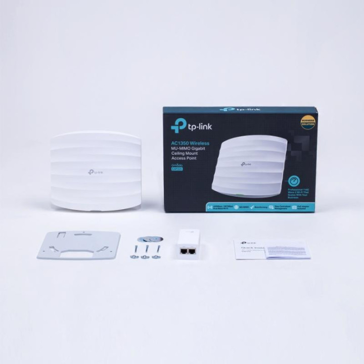 TP-LINK EAP225 - Point d'accès WiFi Mesh bi-bande AC1350 PoE Gigabit - Plafonnie 