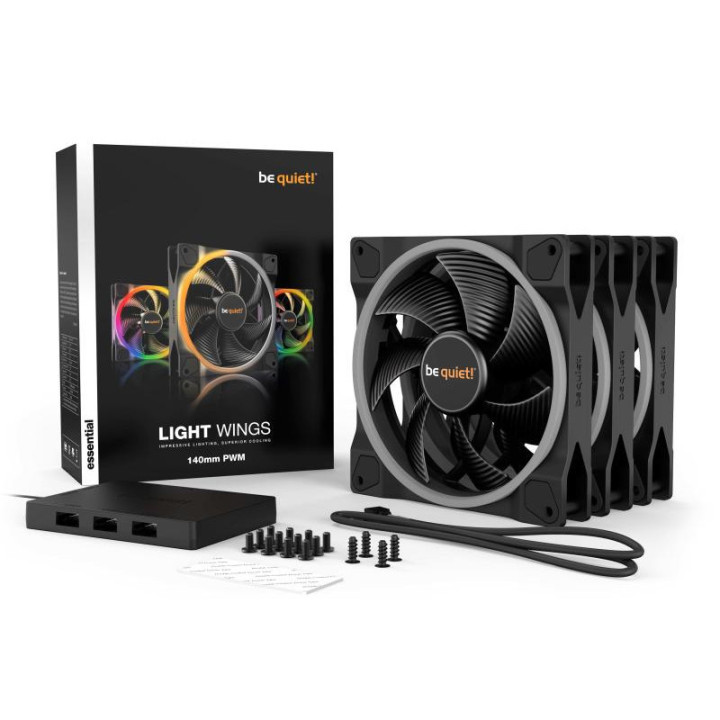 BE QUIET! LIGHT WINGS 140mm PWM Triple-Pack 