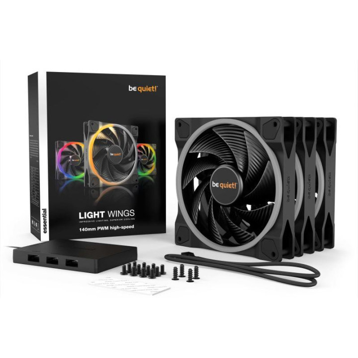 BE QUIET! LIGHT WINGS 140mm PWM high-speed Triple-Pack 