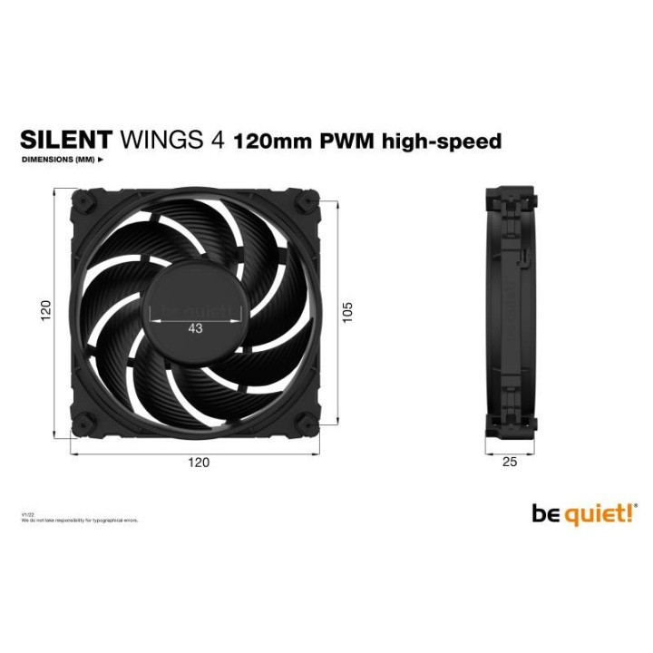 BE QUIET! SILENT WINGS 4 120mm PWM high-speed 
