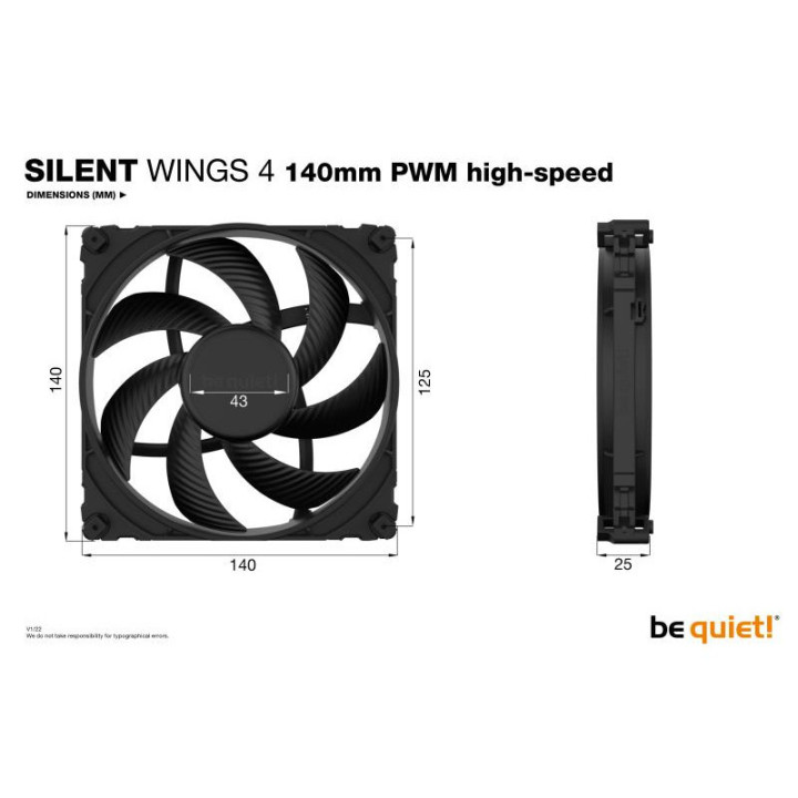 BE QUIET! SILENT WINGS 4 140mm PWM high-speed 