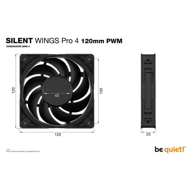 BE QUIET! SILENT WINGS PRO 4 120mm PWM 