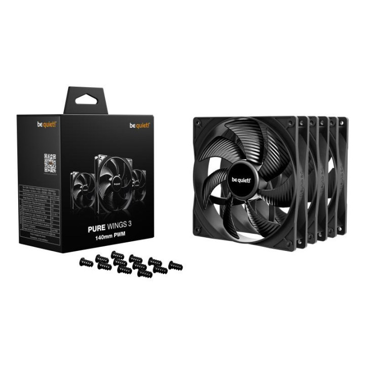 be quiet! Pure Wings 3 140 mm | Ventilateur PC silencieux | Pack de 3 