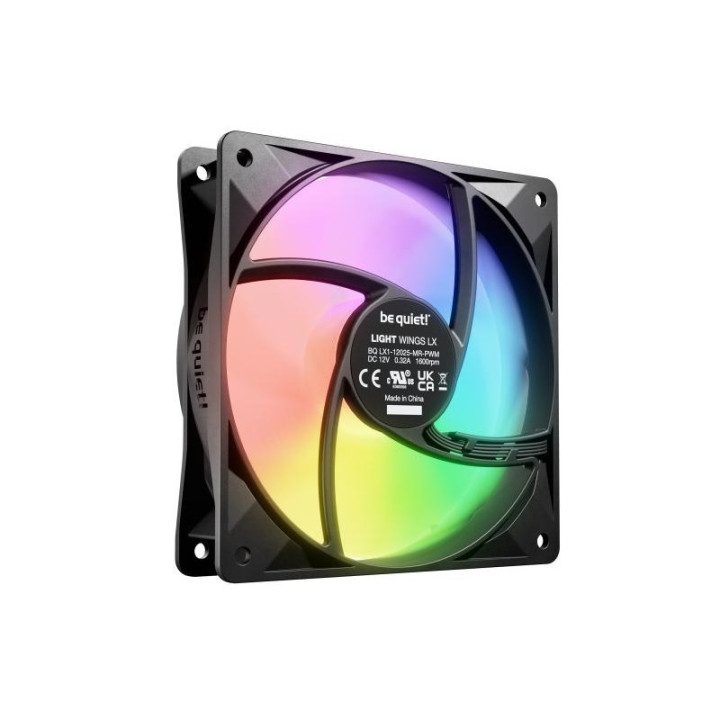 be quiet! Light Wings LX 120 mm PWM | Ventilateur PC ARGB, Pack de 3 