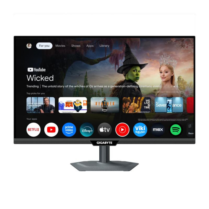 GIGABYTE M27QS Moniteur Intelligent 27? 2K QHD - Google TV, Affichage sans fil, 2560 x 1440, 180Hz, 1ms, 350 cd/m², FreeSync, Di