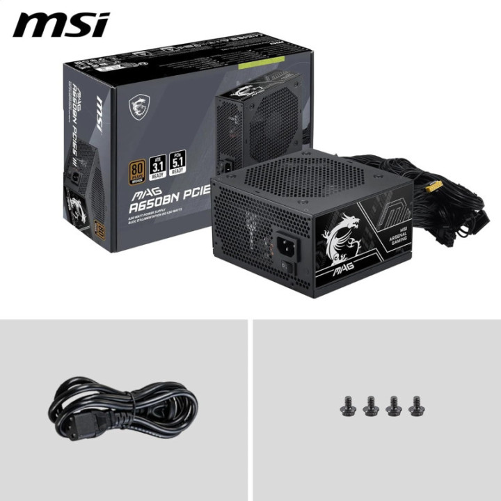 MSI MAG A650BN PCIE5 II - 650w bronze 