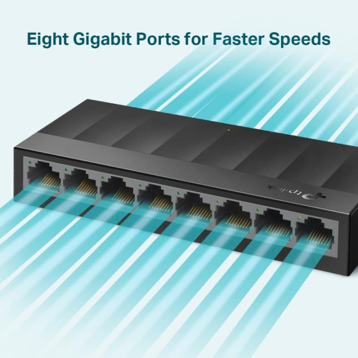 TP-LINK LS1008G - Switch de bureau 8 ports Gigabit - 10/100/1000 Mbps 