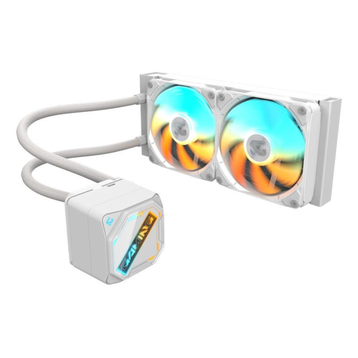 GIGABYTE GAMING 240 ICE Refroidisseur Liquide pour CPU - 2x120mm Ventilateurs ARGB, mécanisme d?emboîtement coulissant, DAISY-CH