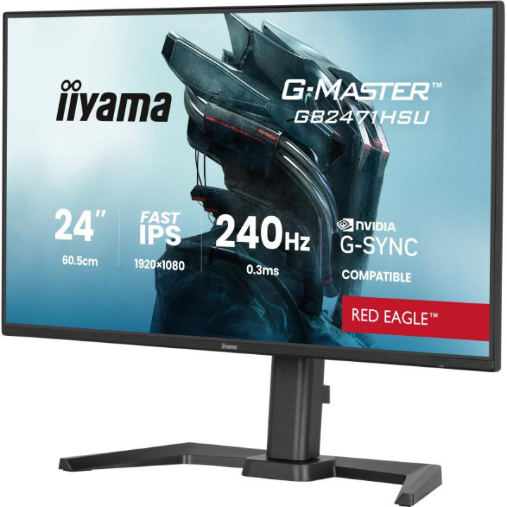 iiyama G-MASTER GB2471HSU-B1 écran plat de PC 60,5 cm (23.8") 1920 x 1080 pixels Full HD Noir 