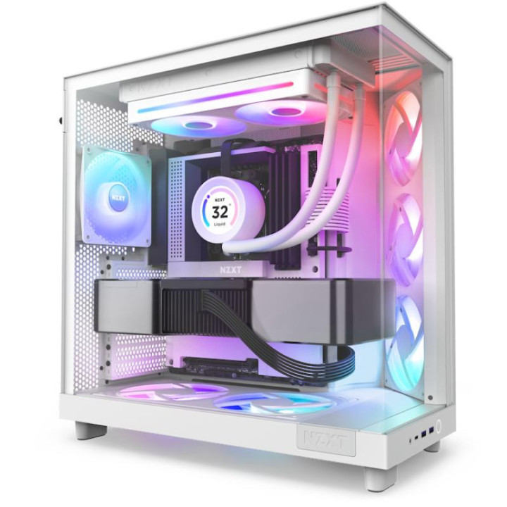 NZXT RF-U24HF-W1 système de refroidissement d?ordinateur Boitier PC Ventilateur Blanc 