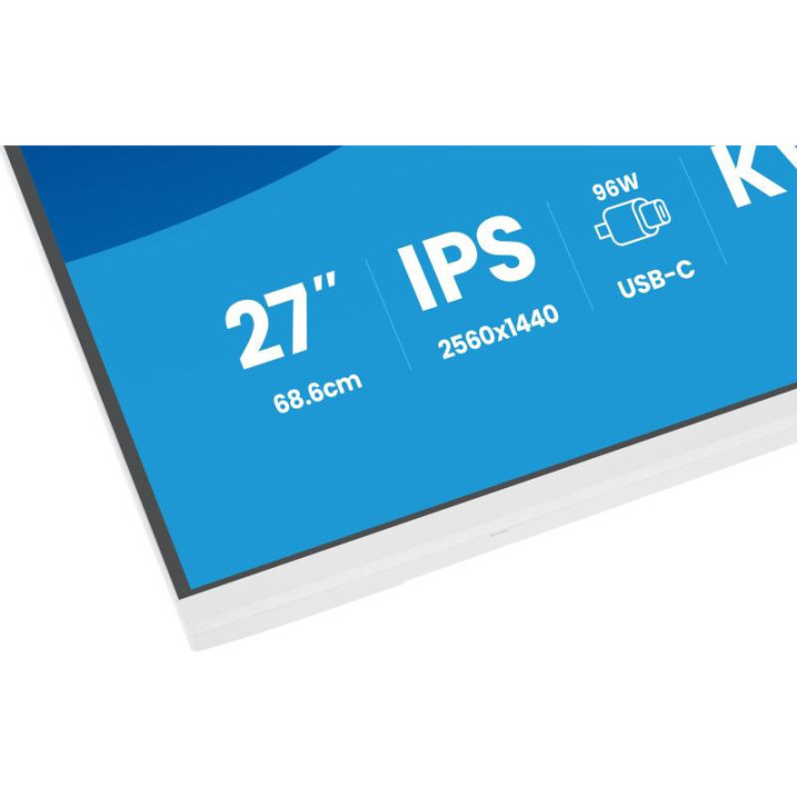 iiyama ProLite XB2797QSNP-W1 27" IPS LCD écran plat de PC 68,6 cm (27") 2560 x 1440 pixels Quad HD Blanc 