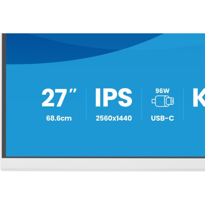 iiyama ProLite XB2797QSNP-W1 27" IPS LCD écran plat de PC 68,6 cm (27") 2560 x 1440 pixels Quad HD Blanc 