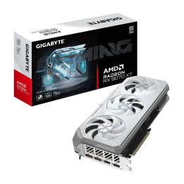 GIGABYTE Radeon RX 9070 XT GAMING OC ICE 16G Carte Graphique - 16GB GDDR6, 256bit, PCI-E 5.0, 3060 MHz Fréquence du c?ur, 2 x Di