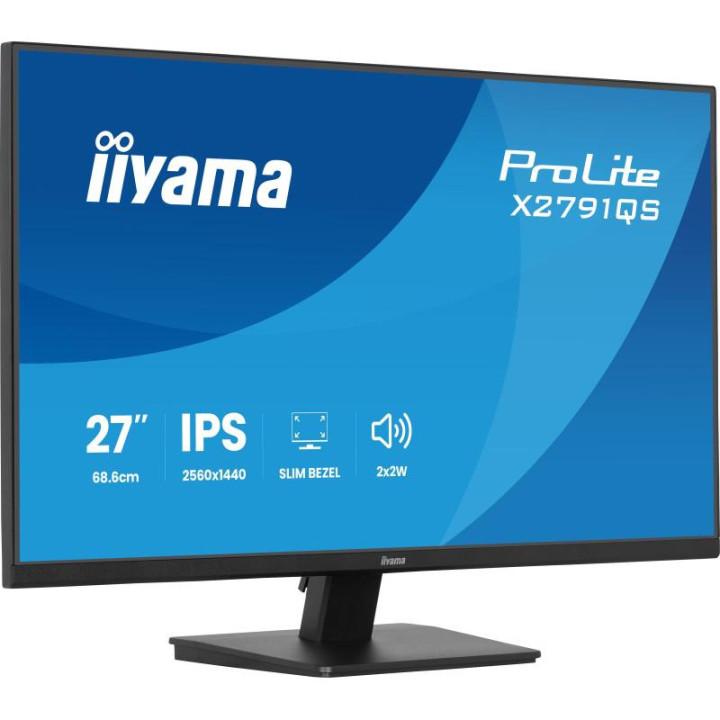 iiyama ProLite X2791QS-B1 écran plat de PC 68,6 cm (27") 2560 x 1440 pixels Quad HD LED Noir 