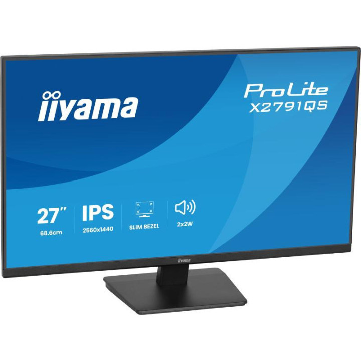 iiyama ProLite X2791QS-B1 écran plat de PC 68,6 cm (27") 2560 x 1440 pixels Quad HD LED Noir 