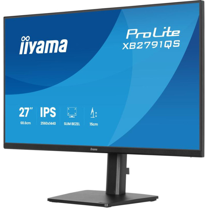 iiyama ProLite XB2791QS-B1 écran plat de PC 68,6 cm (27") 2560 x 1440 pixels Quad HD LED Noir 