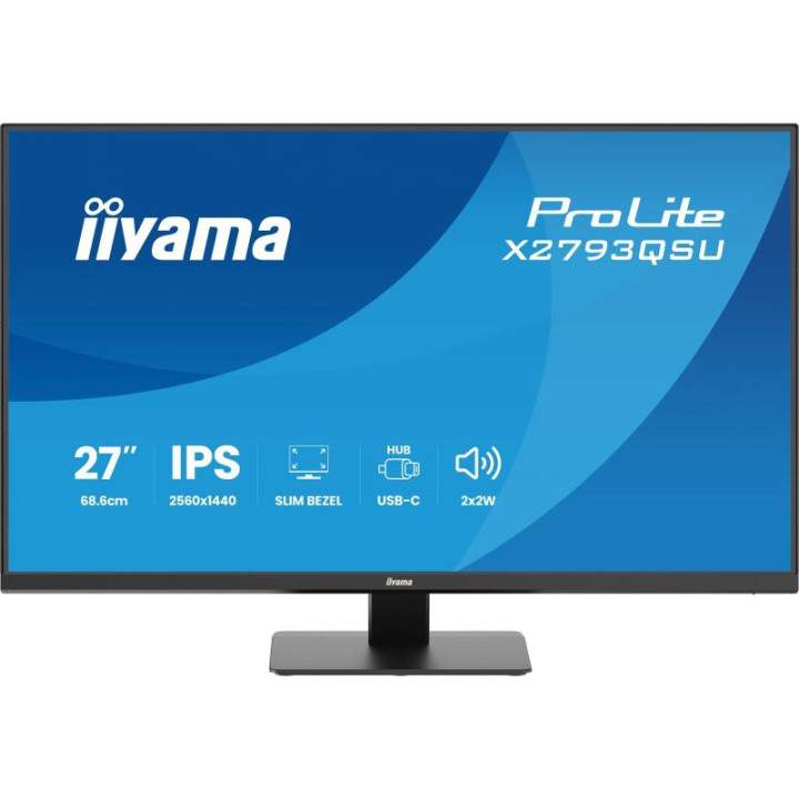 iiyama ProLite X2793QSU-B1 écran plat de PC 68,6 cm (27") 2560 x 1440 pixels Quad HD LED Noir 