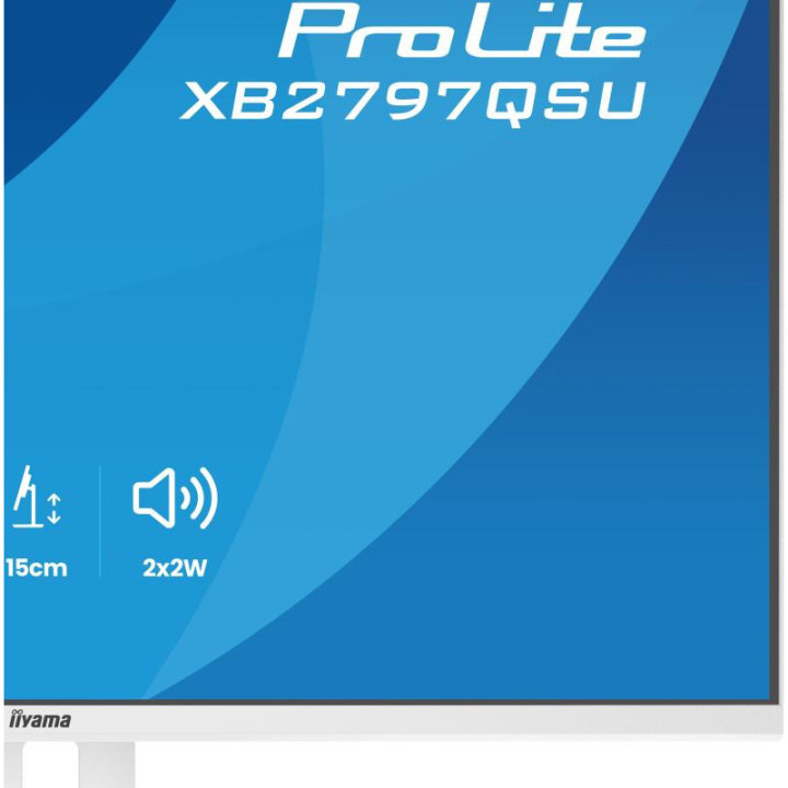 iiyama ProLite XB2797QSU-W1 écran plat de PC 68,6 cm (27") 2560 x 1440 pixels Quad HD LED Blanc 