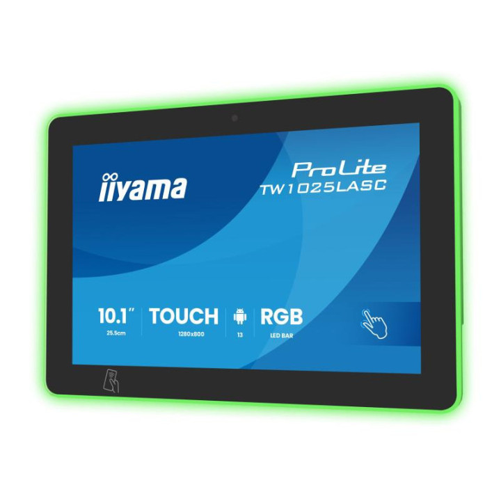 iiyama ProLite TW1025LASC-B3PNR écran plat de PC 25,6 cm (10.1") 1280 x 800 pixels WXGA LED Écran tactile Multi-utilisateur Noir