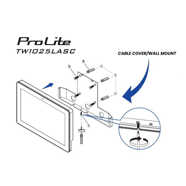 iiyama ProLite TW1025LASC-B3PNR écran plat de PC 25,6 cm (10.1") 1280 x 800 pixels WXGA LED Écran tactile Multi-utilisateur Noir