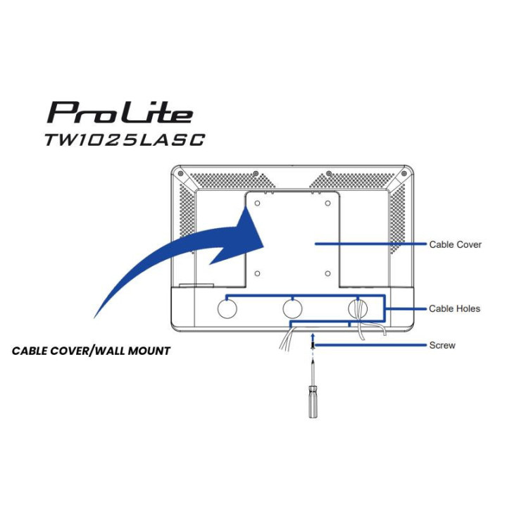 iiyama ProLite TW1025LASC-B3PNR écran plat de PC 25,6 cm (10.1") 1280 x 800 pixels WXGA LED Écran tactile Multi-utilisateur Noir