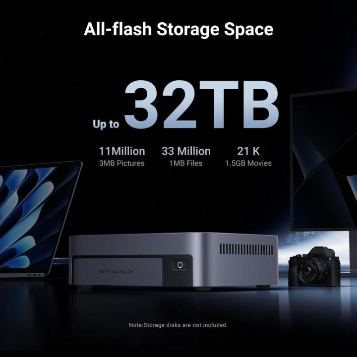 Ugreen DXP480T Plus NAS Bureau Intel® Core? i5 8 Go DDR5 Gris 