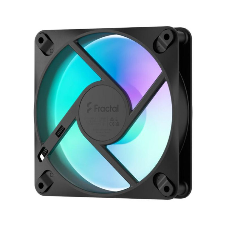 Fractal Design Dynamic 3 ? 12 3-Pack Black RGB Boitier PC Ventilateur 12 cm Noir 1 pièce(s) 