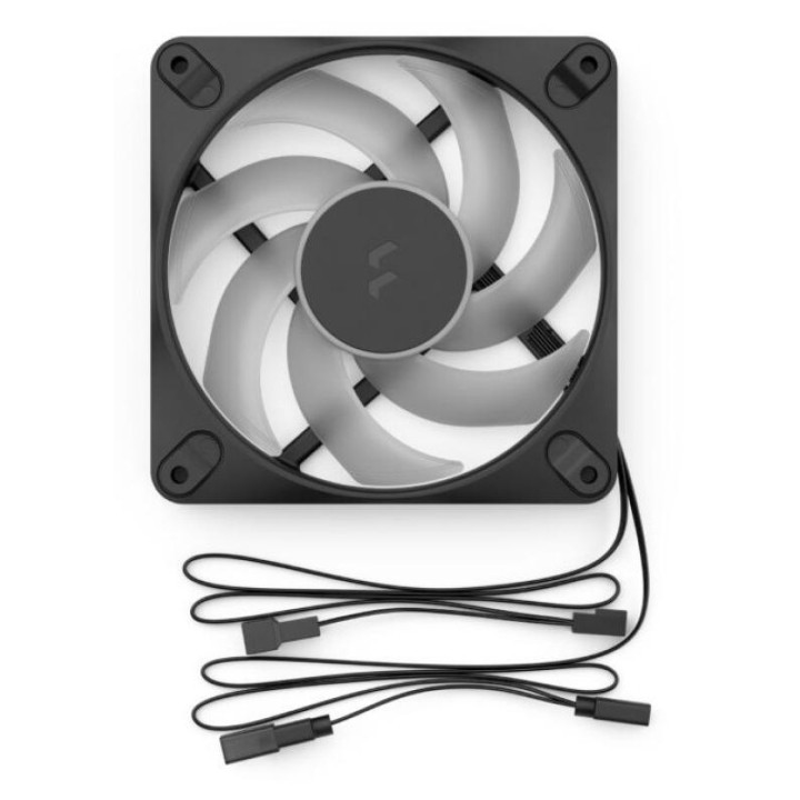 Fractal Design Dynamic 3 ? 12 3-Pack Black RGB Boitier PC Ventilateur 12 cm Noir 1 pièce(s) 