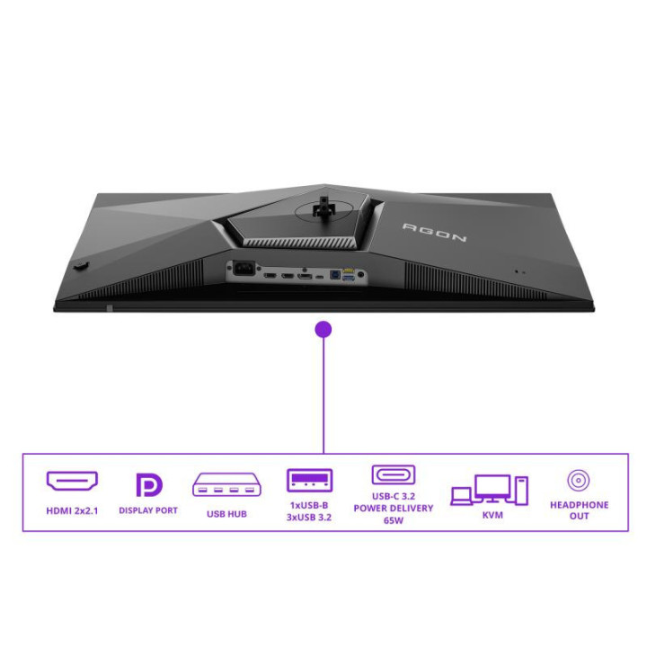 AOC AGON PRO AG326UZD2 écran plat de PC 80 cm (31.5") 3840 x 2160 pixels 4K Ultra HD OLED Noir 