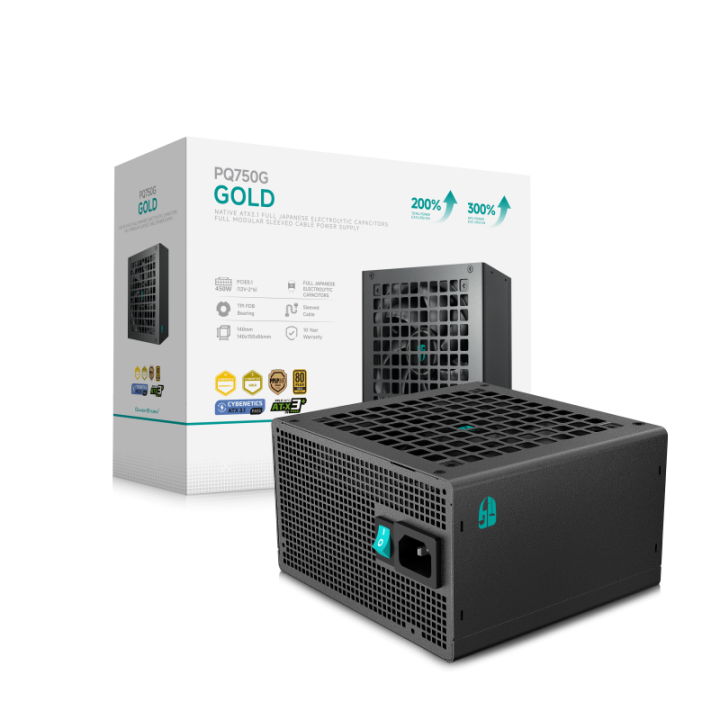 DEEPCOOL PQ750G - FULL MOD ATX 3.1 - 80 PLUS Gold 