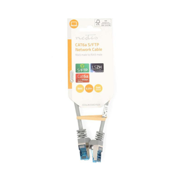 CABLE RJ45 CAT-6a S/FTP  MALE -MALE 3M GRIS 