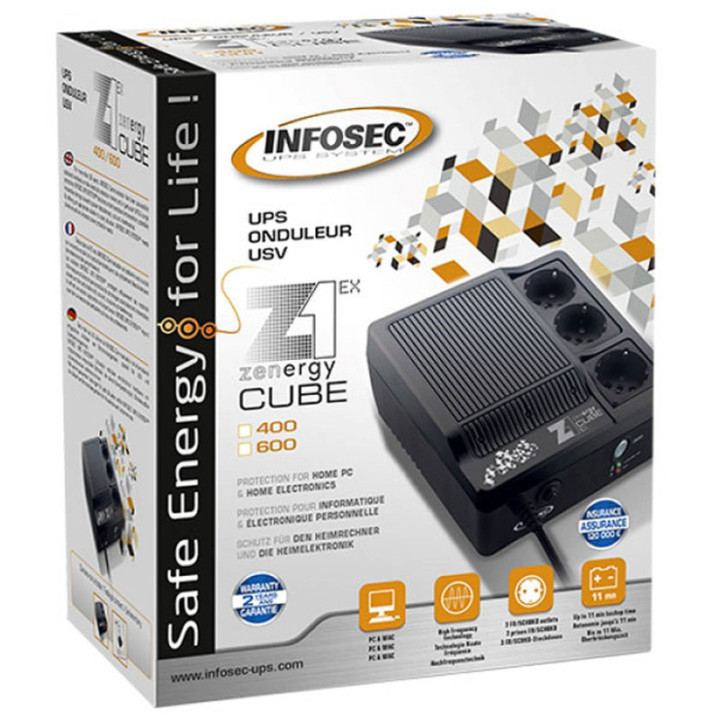INFOSEC Z1 ZenCube EX 600 - OFF Line- 600 VA 