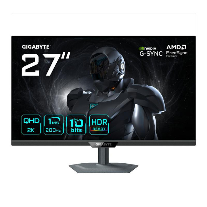 GIGABYTE G27Q2 Moniteur de Jeu 27? 2K QHD - 2560 x 1440, 200Hz, 1ms, 350 cd/m², Compatible G-Sync, FreeSync Premium, HDR10, HDMI