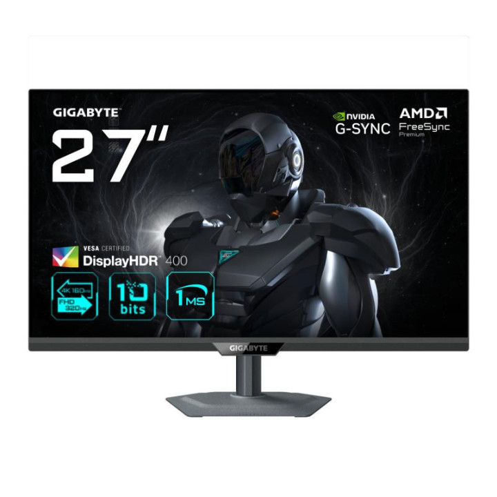 GIGABYTE G27U Moniteur de jeu 27? 4K UHD - Mode double (4K 160Hz ou FHD 320Hz), 3840 x 2160, 1ms, 350 cd/m², FreeSync Premium, D