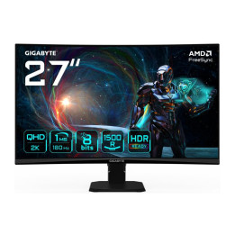 GIGABYTE GS27QCA 27" Moniteur Gaming Incurvé QHD - 2560 x 1440, 180Hz, 1ms, 250 cd/m², FreeSync, HDR Ready, HDMI 2.0, DisplayPor