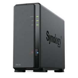 Synology DiskStation DS124 serveur de stockage NAS Bureau Realtek RTD1619B 1 Go DDR4 0 To DiskStation Manager Noir 