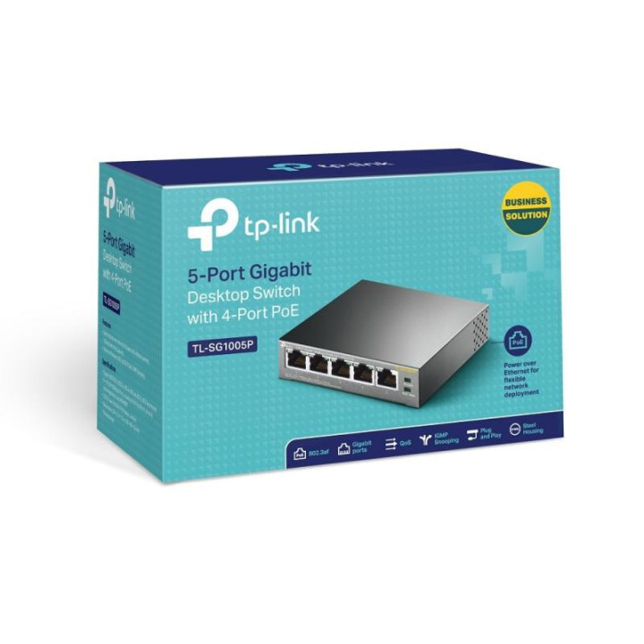 TP-LINK TL-SG1005P - Switch de bureau 5 ports Gigabit avec 4 ports PoE 