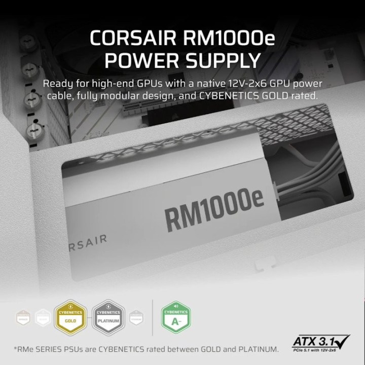 CORSAIR RMe White Series, RM1000e White 