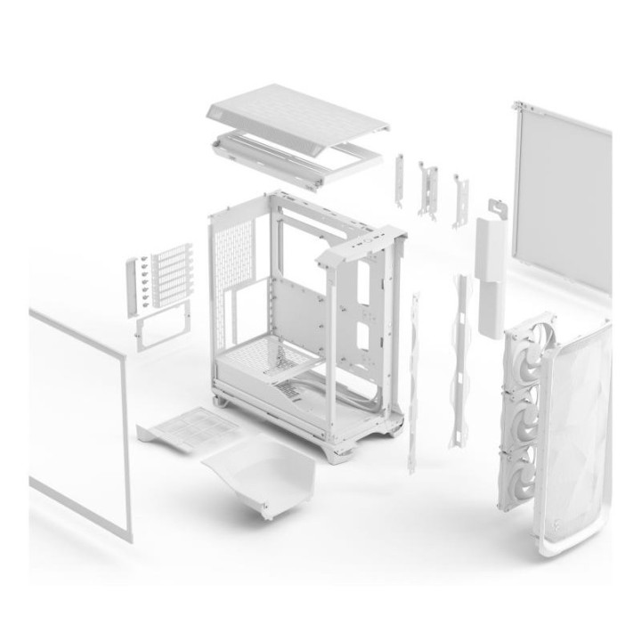 FRACTAL Meshify 3 White TG Clear Tint 