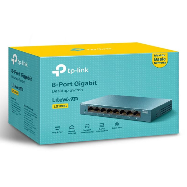 TP-Link LiteWave LS108G - Switch de bureau 8 ports 10/100/1000 Mbps 