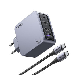 UGREEN Chargeur Sect 160W 4 Ports +Câble USB-C > USB-C 240W *25877 