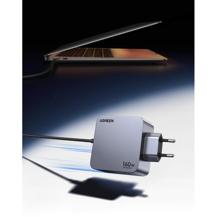 UGREEN Chargeur Sect 160W 4 Ports +Câble USB-C > USB-C 240W *25877 