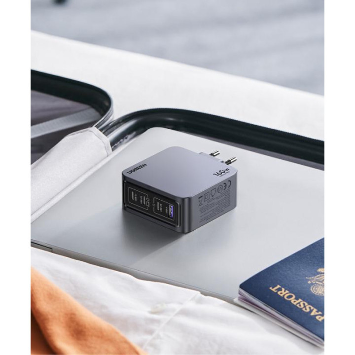 UGREEN Chargeur Sect 160W 4 Ports +Câble USB-C > USB-C 240W *25877 